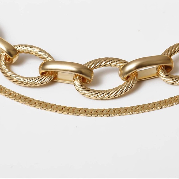 2pc Trendy Chain Necklace Set - Picture 4 of 5